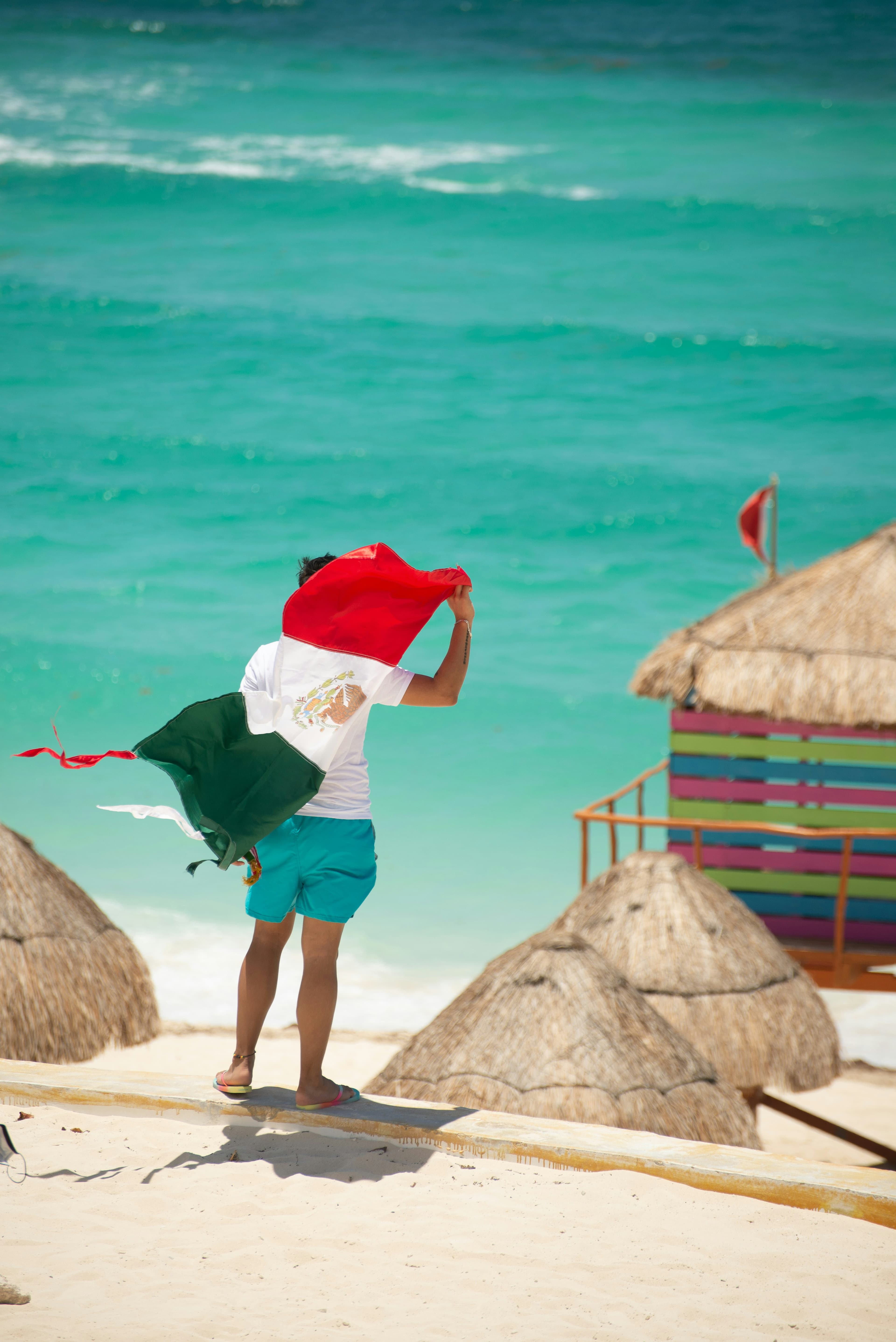 A peaceful beach landscape suggesting the dream of life abroad