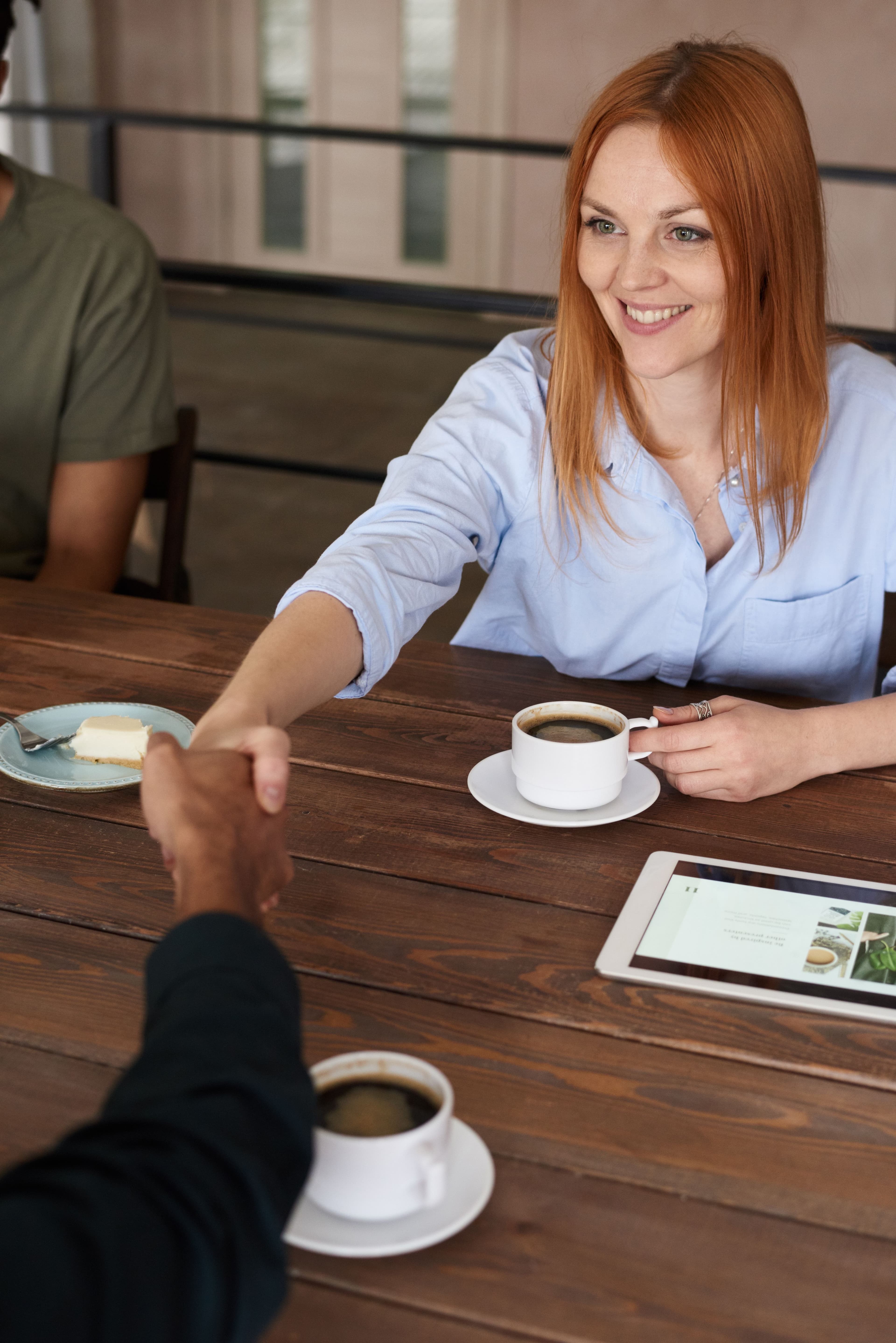 People connecting in a welcoming social setting